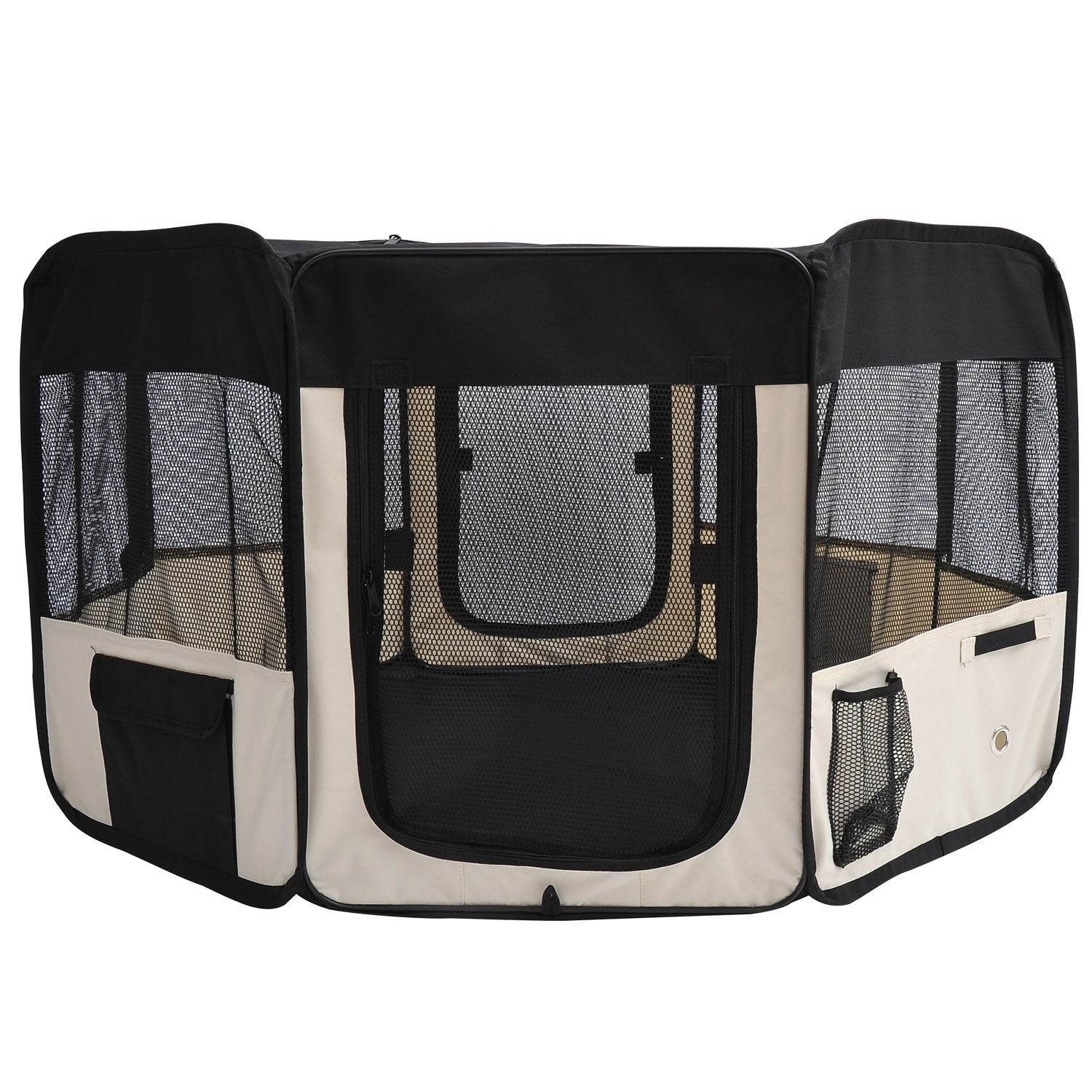PawHut 49.2-inch Soft Pet Playpen Folding Tent Kennel Puppy Cat Dog - Big J's Showstoppin' Store